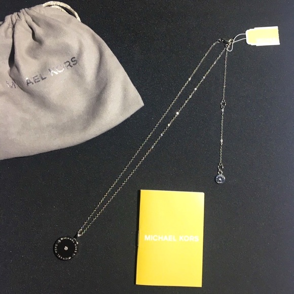 COPY - Michael Kors silver logo pendant necklace - Picture 3 of 8